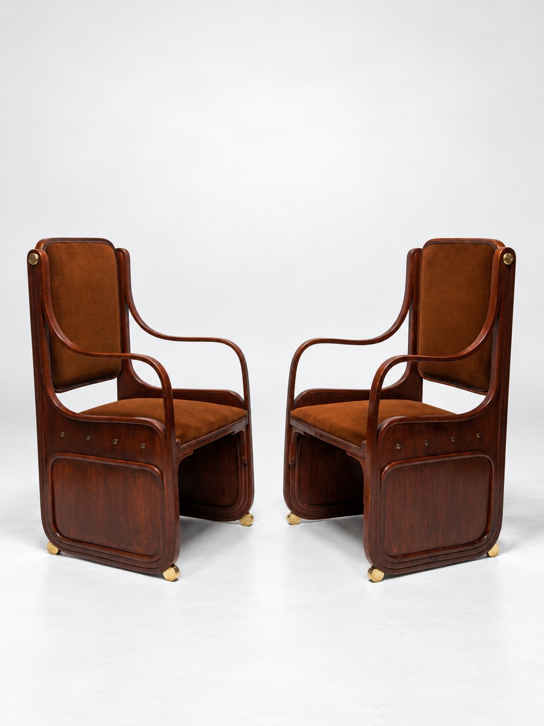 Pair of armchairs model 413 MOSER Koloman
