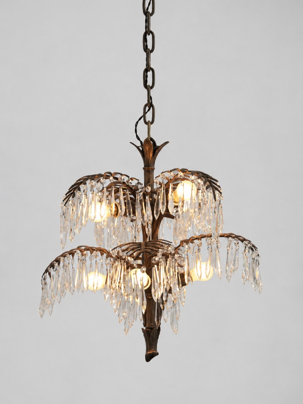 Chandelier known as “Palmes” with eight light arms HOFFMANN Josef
